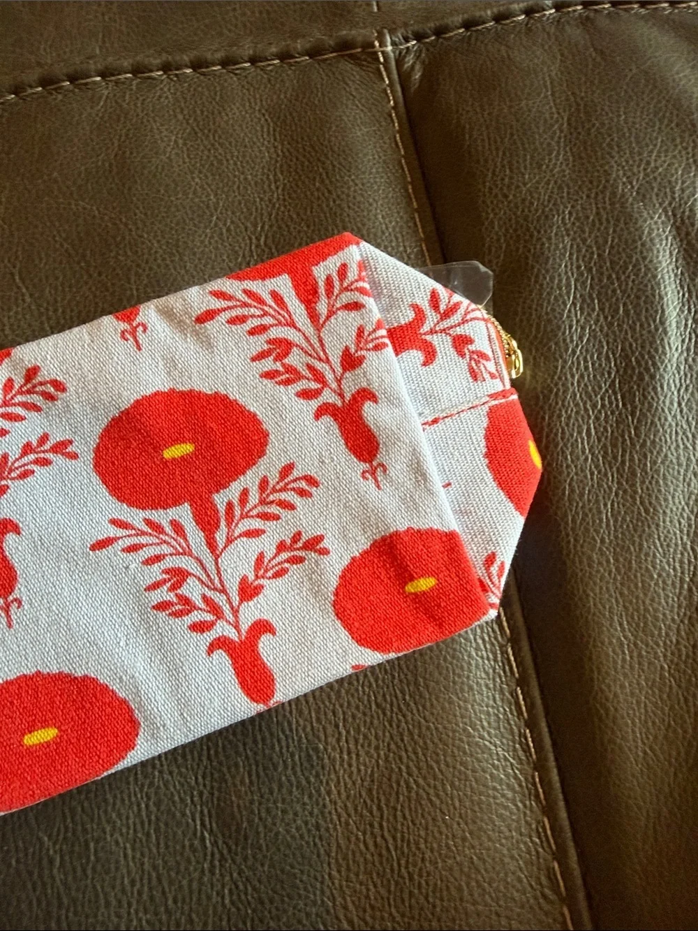 Estée Lauder floral Printed Rectangular Pouch Coral makeup bag cosmetic